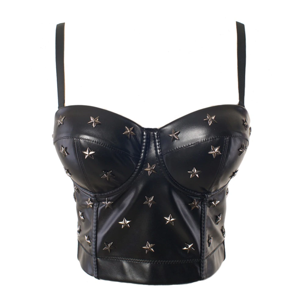 W&W Mode | Schwarzes Sternen-Crop-Top