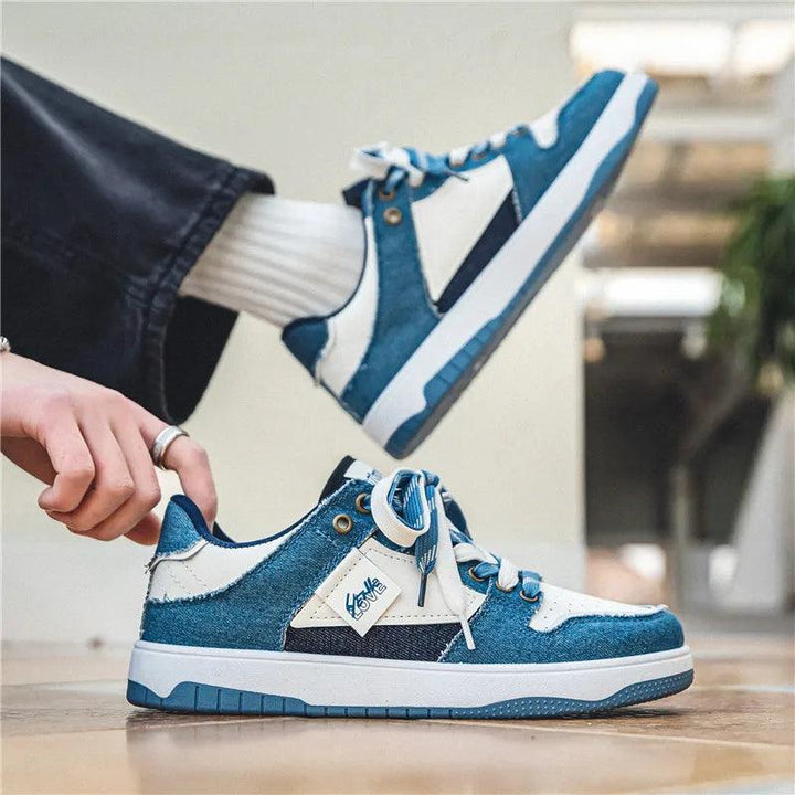 Skate-Schuhe mit niedriger Silhouette und Kontrastschnürsenkeln
