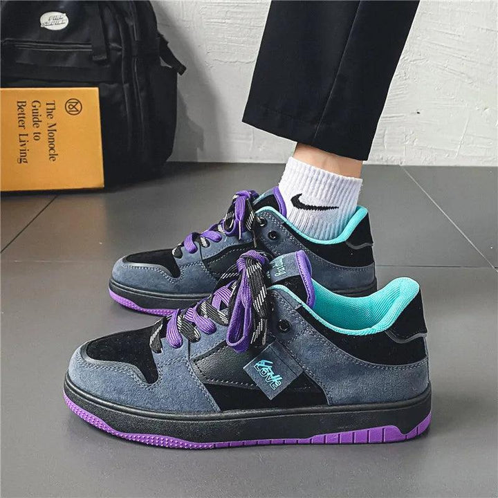 Skate-Schuhe mit niedriger Silhouette und Kontrastschnürsenkeln