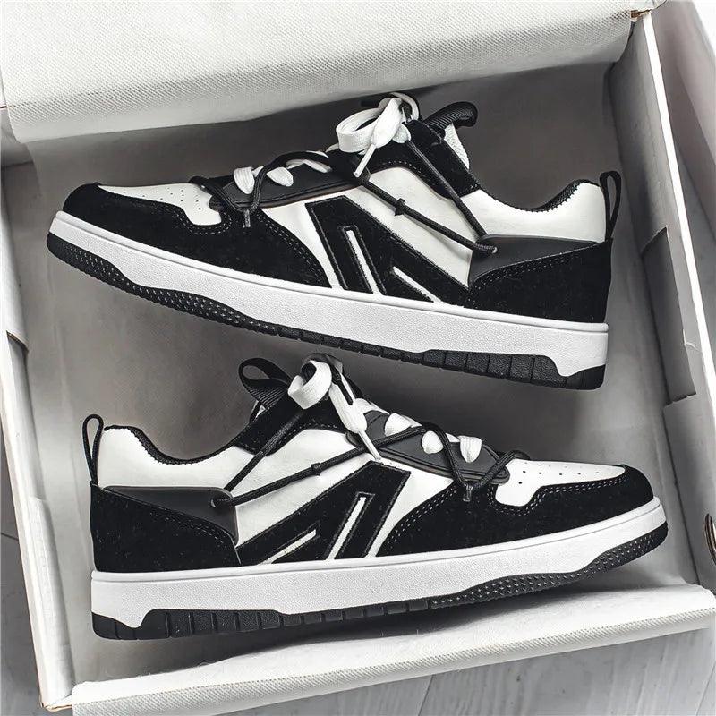 Skate-Schuhe mit niedriger Silhouette und Kontrastschnürsenkeln