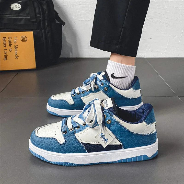 Skate-Schuhe mit niedriger Silhouette und Kontrastschnürsenkeln