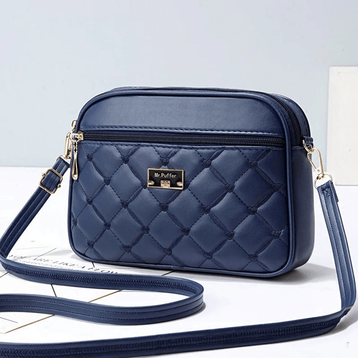 W&W Mode | Damen Schultertasche Mit Diamantmuster Und Reißverschluss