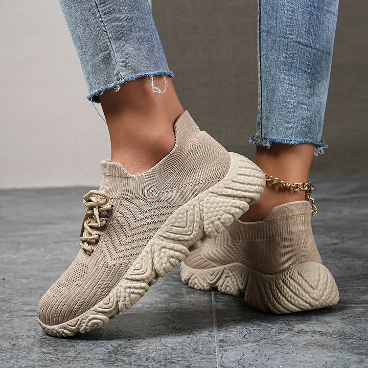 W&W Mode | Atmungsaktive Niedrige Sneaker in Einfarbigem Farbton