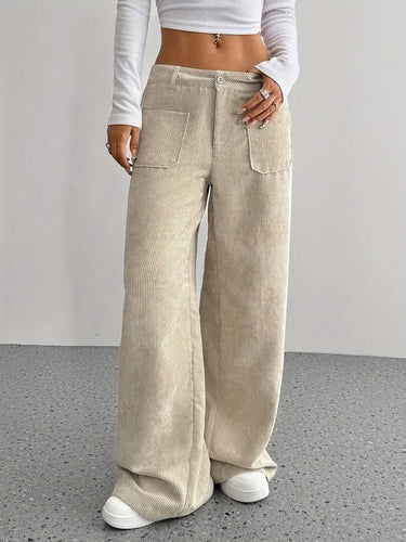 W&W Mode | Cordhose Mit Weitem Bein Für Frauen