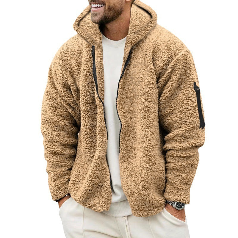 W&W Mode - Doppelseitige Fleece Herren Jacke
