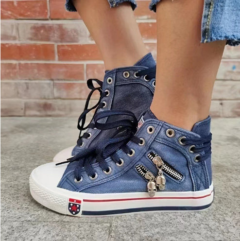W&W Mode | Atmungsaktive High Top Sneaker Für Damen in Übergröße