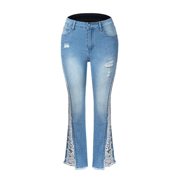 W&W Mode Stretch Ripped Flare Jeans