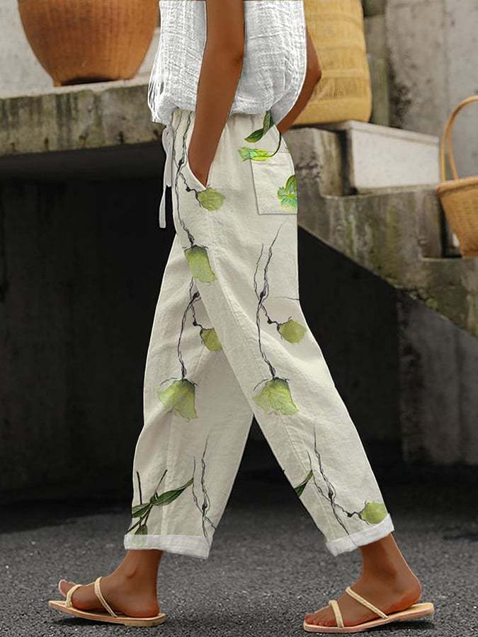 W&W Mode | Bequeme Weite Hose Mit Modernem Print Für Frauen