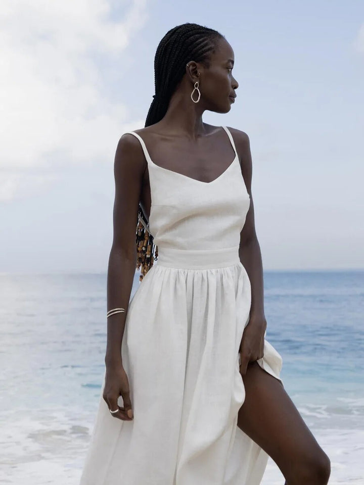W&W Mode | Vintage Leinen Strandkleid
