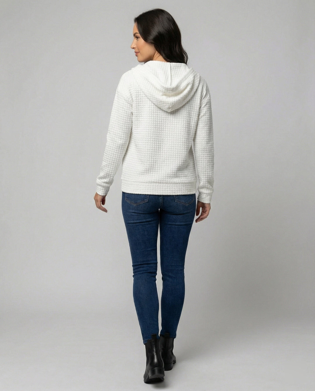 Damen Fleecejacke mit strukturiertem Waffelmuster W&W Mode