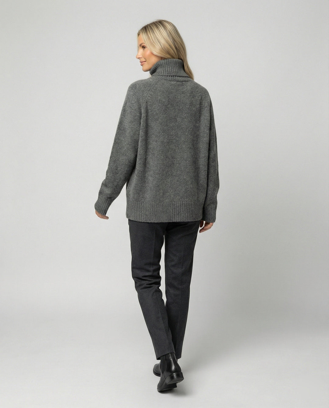 W&W Mode - Lässiger Kaschmir Rollkragenpullover, Weiche & Bequeme Passform