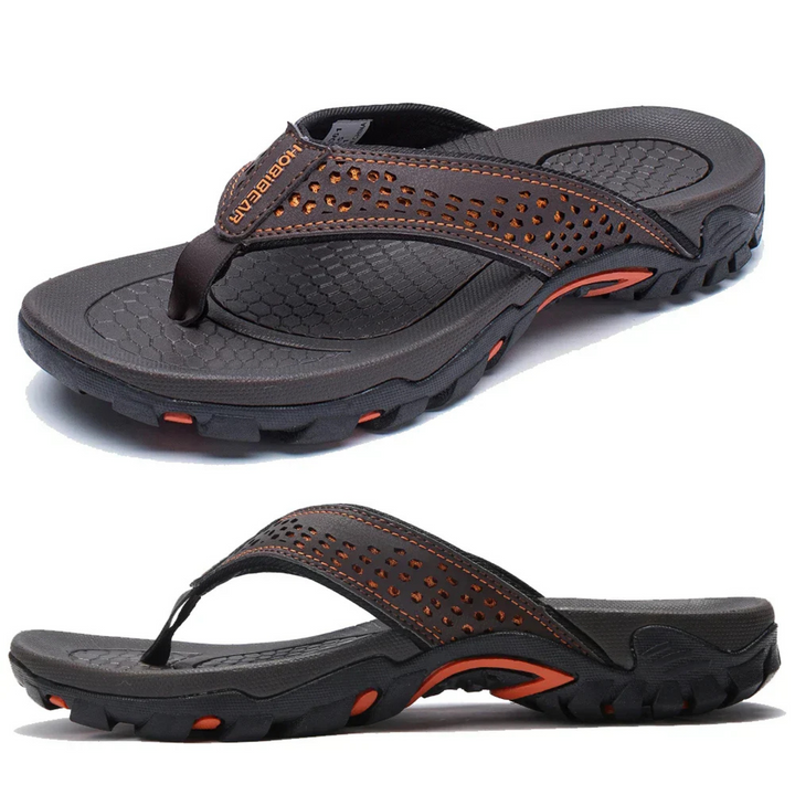 W&W Mode | Herren Schwarz Outdoor Sandalen Robust
