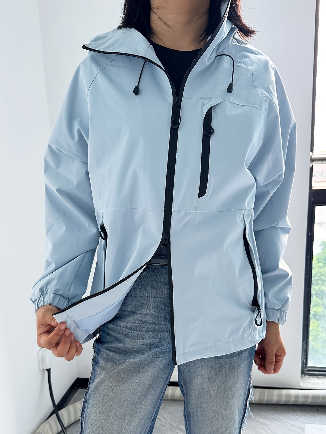 W&W Mode | Moderne Wasser Und Winddichte Regenjacke Für Damen