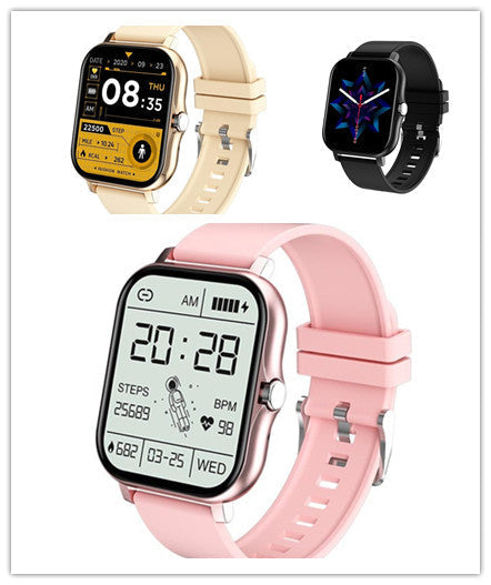 Smartwatch mit 1,69-Zoll-Touchdisplay, Schrittzähler und Herzfrequenzmessung