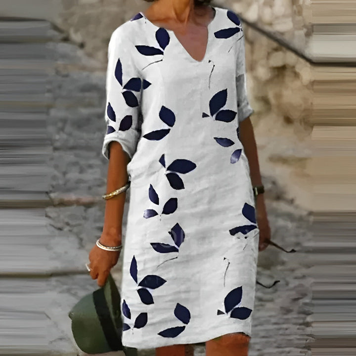 W&W Mode | Sommerkleid Mit Blätterdruck