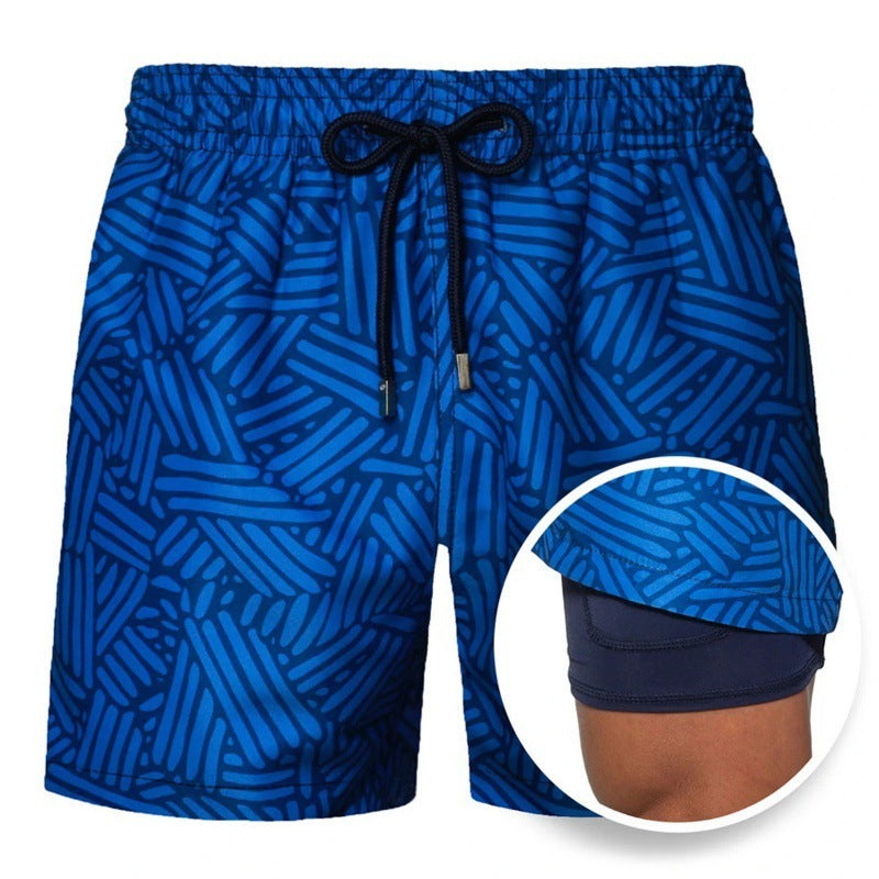 W&W Mode | Bedruckte Herren Badeshorts Mit Doppelter Schicht Für Den Sommer