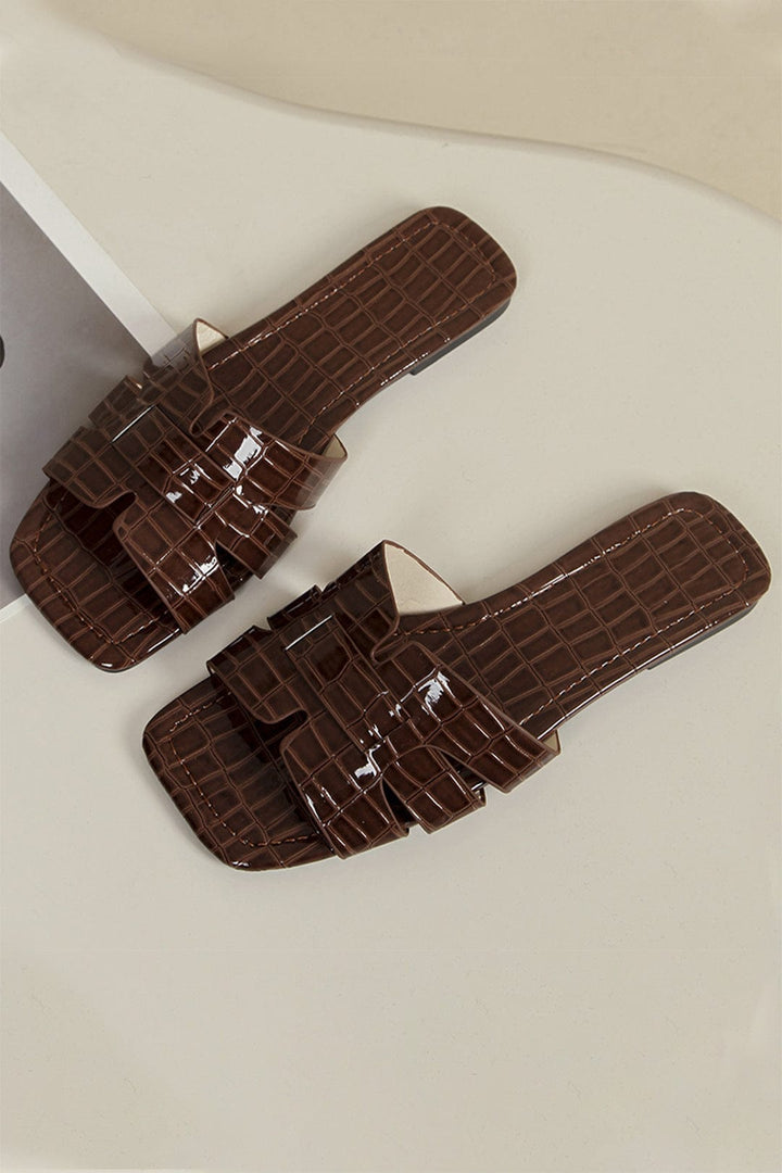 W&W Mode | Weiße Slides Mit Kroko Optik