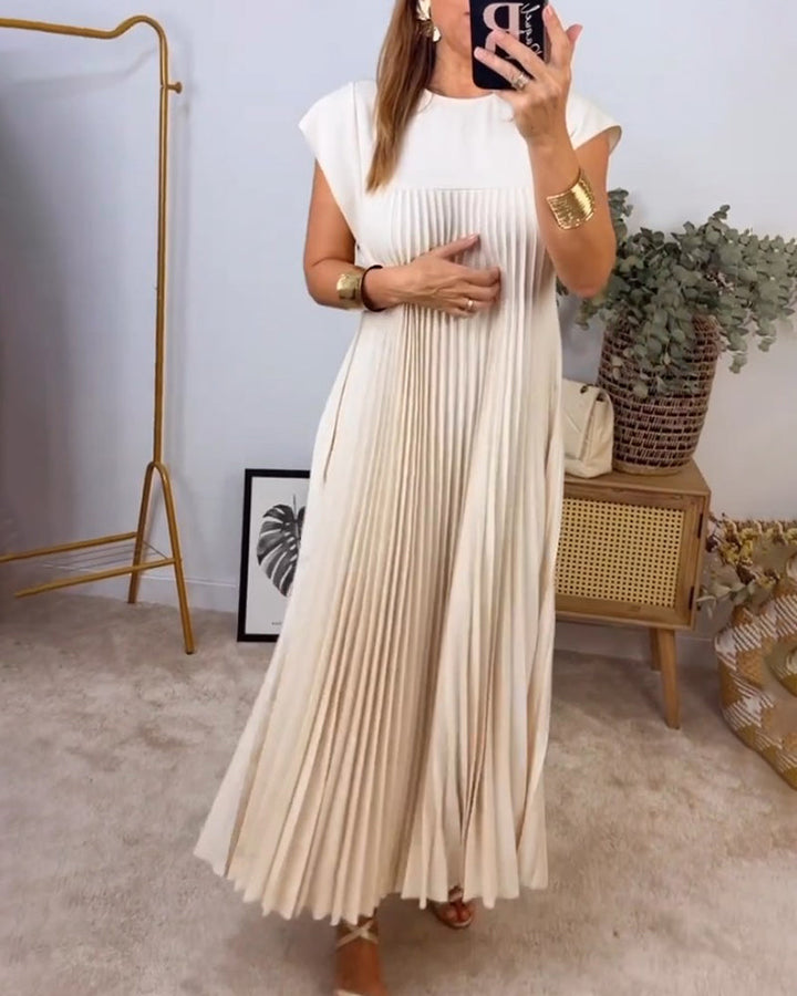 W&W Mode | Ärmelloses Elegantes Plissee Kleid