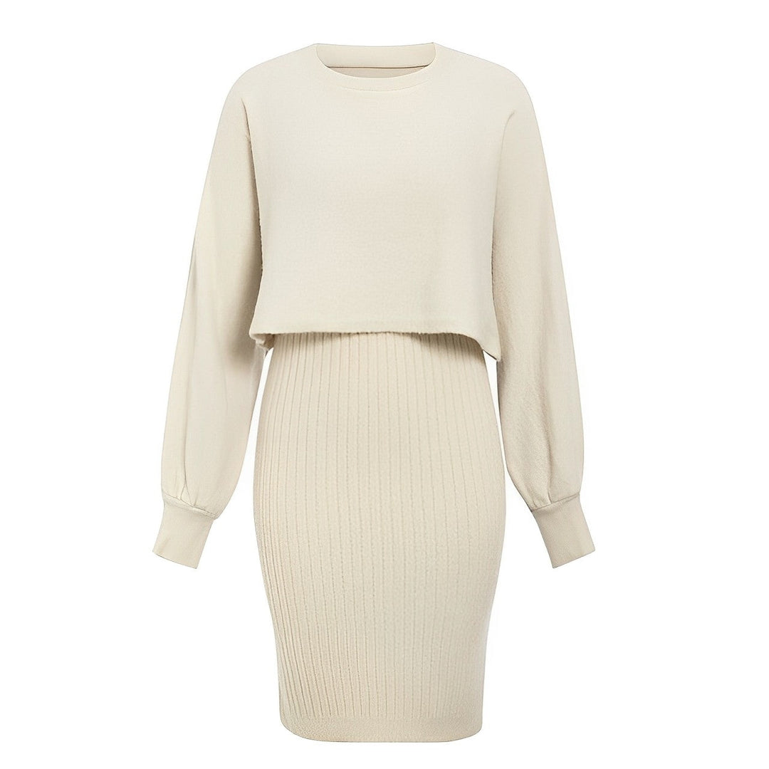 W&W Mode | 2|Teiliges Strickkleid Mit Flügelärmeln