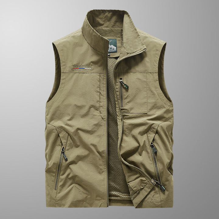 W&W Mode | Herren Cargo Weste Mit Reißverschlusstaschen