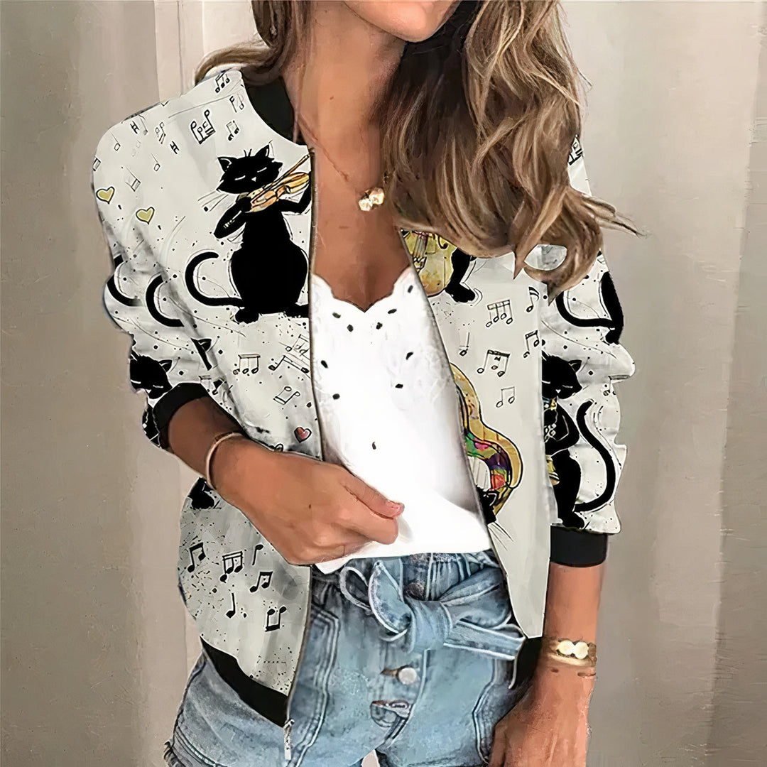 W&W Mode | Bedruckte Zip up Jacke