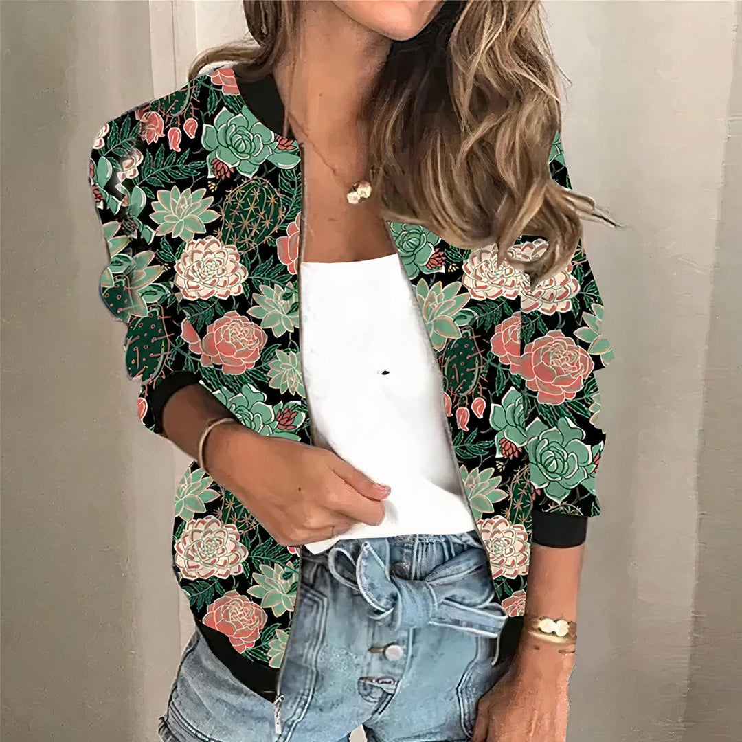 W&W Mode | Bedruckte Zip up Jacke