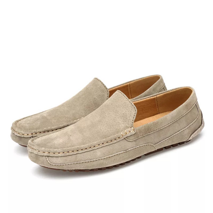 W&W Mode | Herren Beige Mokassins Bequem