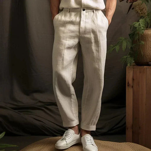 W&W Mode | Lässig Herren Leinenhose Für Den Sommer Leicht, Atmungsaktiv & Bequem