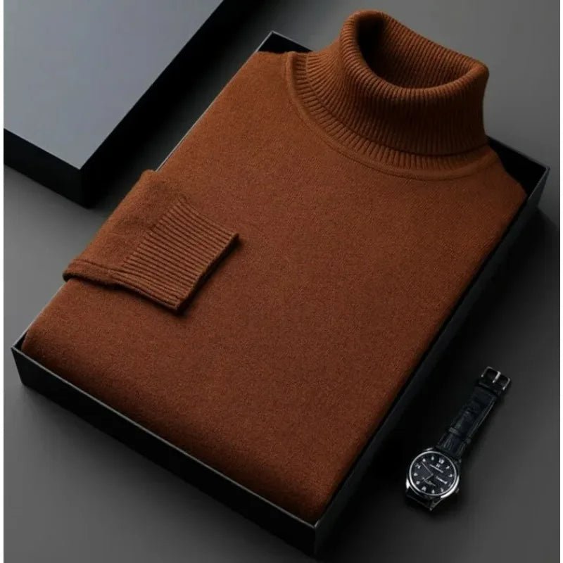 W&W Mode | Kaschmir Baumwoll Mischung Rollkragenpullover Für Männer