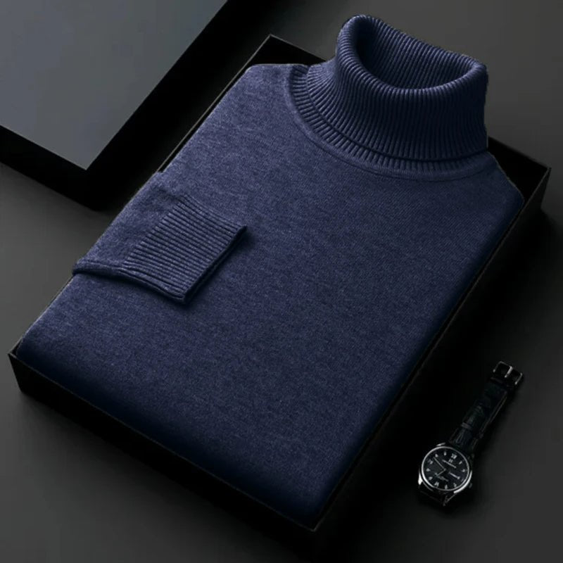 W&W Mode | Kaschmir Baumwoll Mischung Rollkragenpullover Für Männer