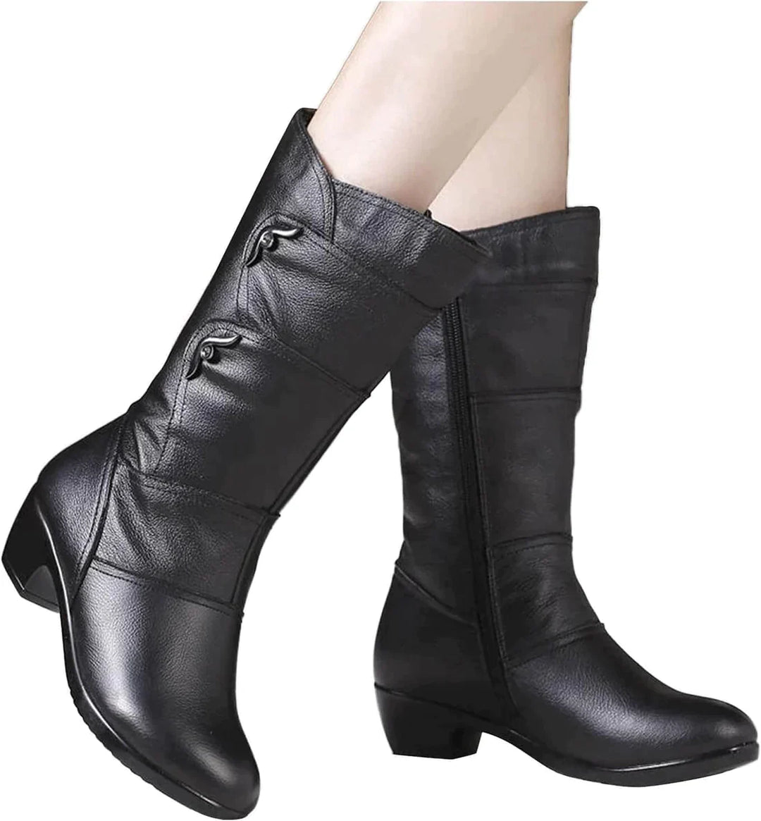 W&W Mode – Winterstiefel aus Leder – Damen