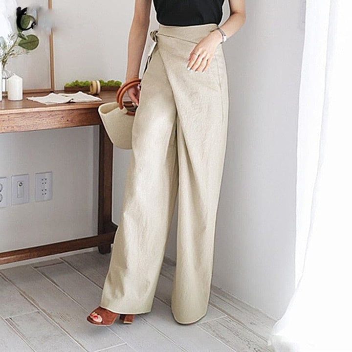 W&W Mode - Elegante Wickelhose mit hoher Taille