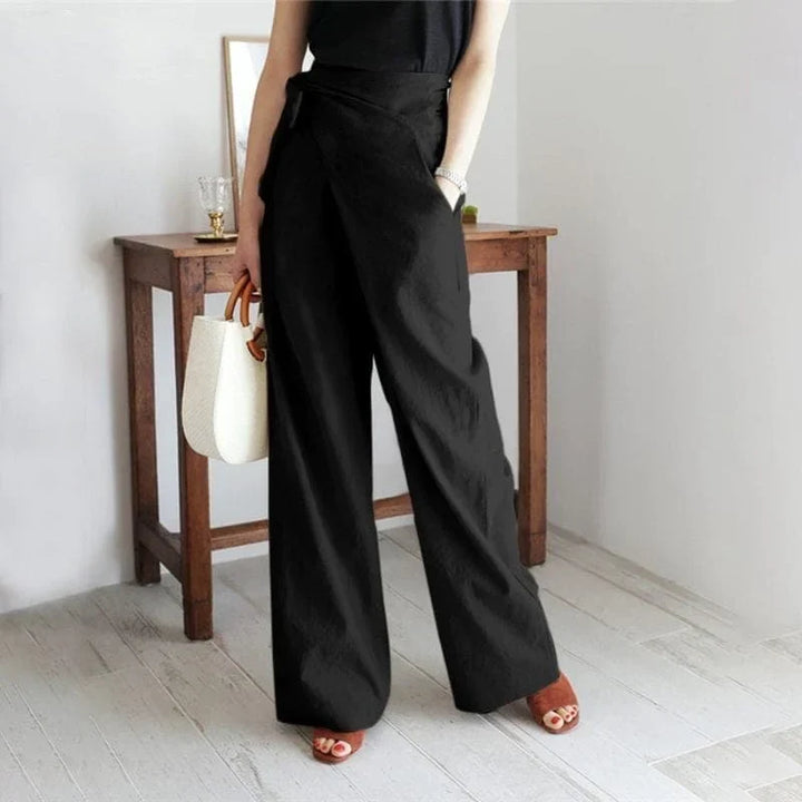 W&W Mode - Elegante Wickelhose mit hoher Taille