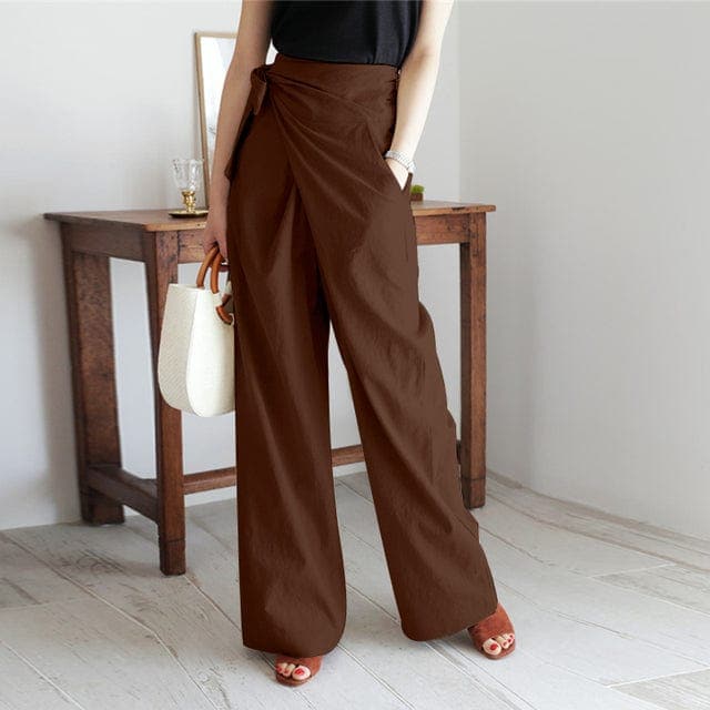 W&W Mode - Elegante Wickelhose mit hoher Taille