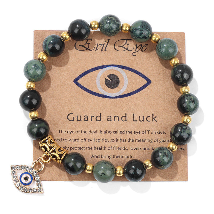 Perlenarmband mit Blatt-, Herz- und Sternmotiven