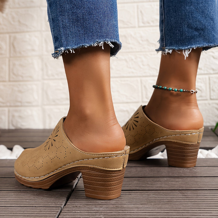 W&W Mode | Damen Clogs Mit Blumenausschnitt Und Weicher Sohle