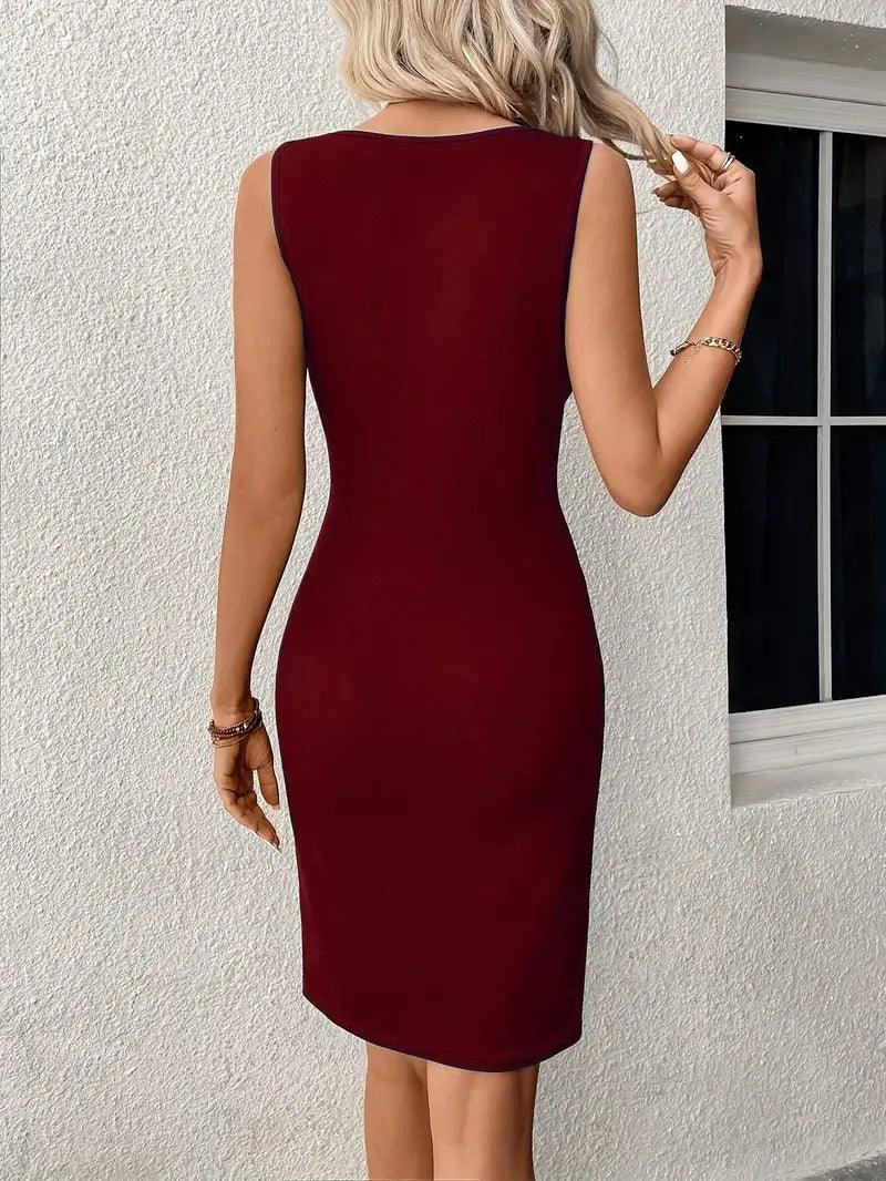 W&W Mode | Stylisches Armelloses Kleid mit Klassischem Schnitt