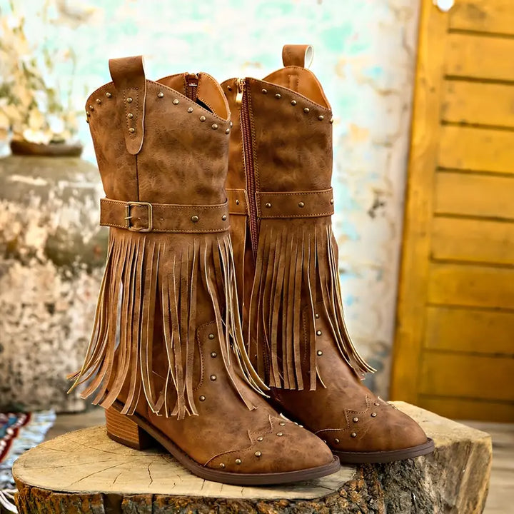 W&W Mode | Robuste Cowboy-Stiefel Mit Dicken Absätzen