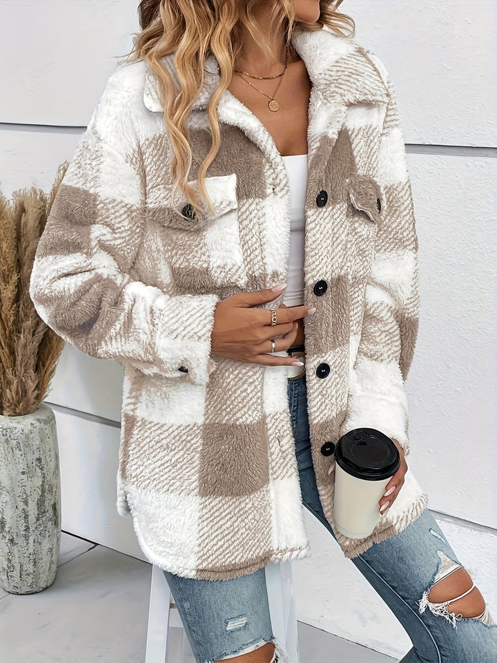 W&W Mode | warme Damenjacke mit Karomuster