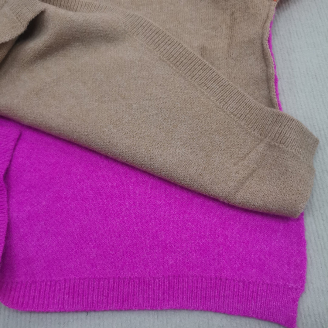 W&W Mode - Atemberaubender Farbblock-Pullover