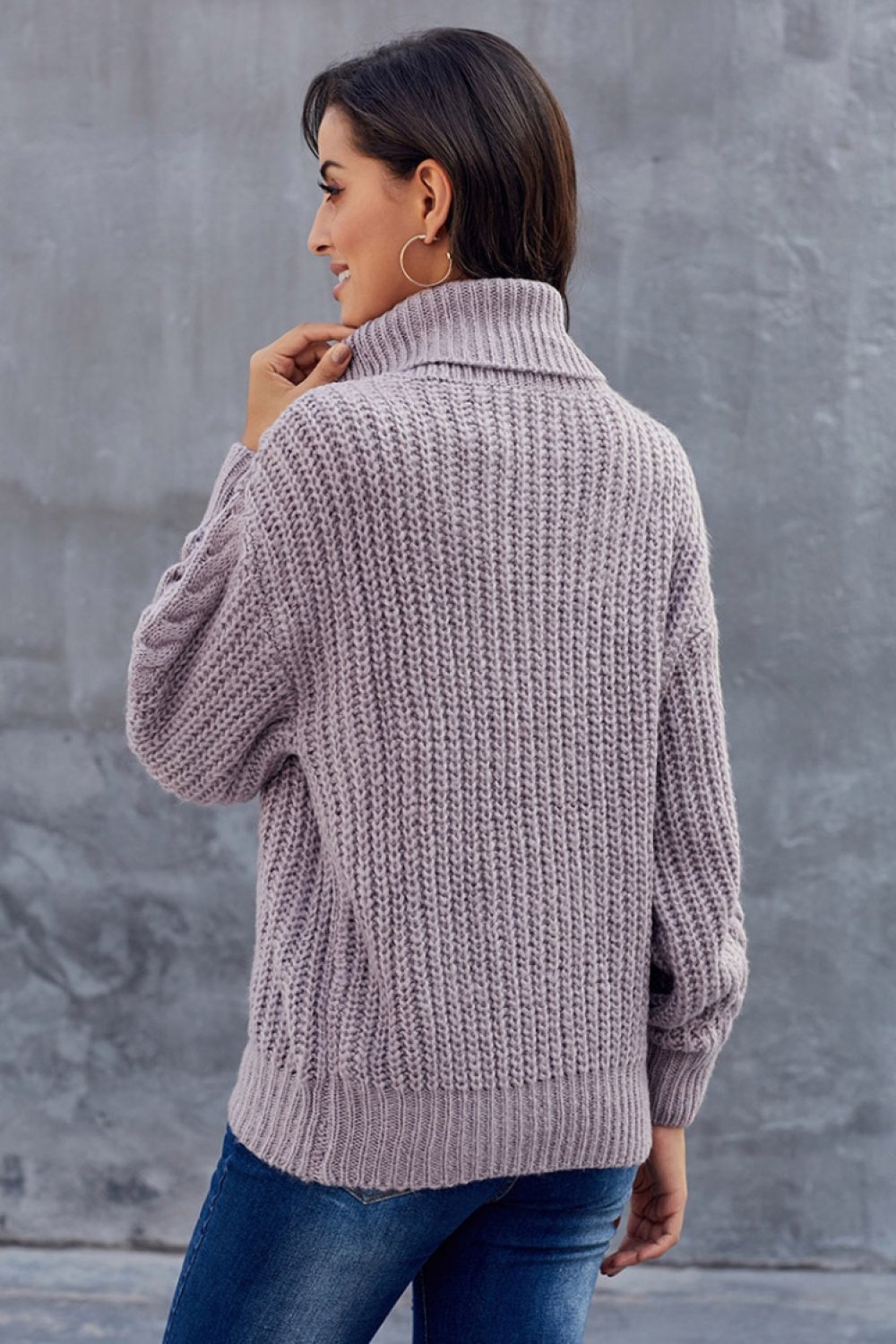 W&W Mode Kabel Rollkragen Warmer Pullover