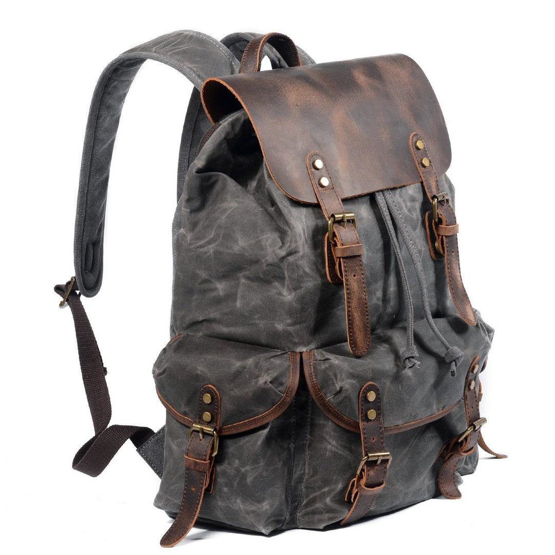 W&W Mode | Canvas Leder Rucksack - Nachhaltig und stilvoll für den täglichen Gebrauch