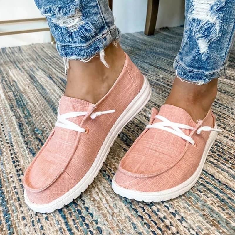 W&W Mode | Canvas Schnürschuhe für Damen