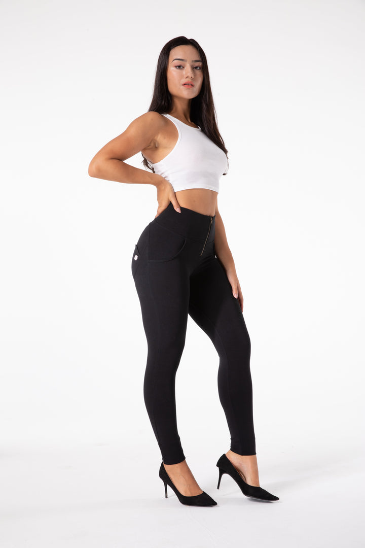 W&W Mode | Stramme Schwarze Leggings mit Hohem Bund