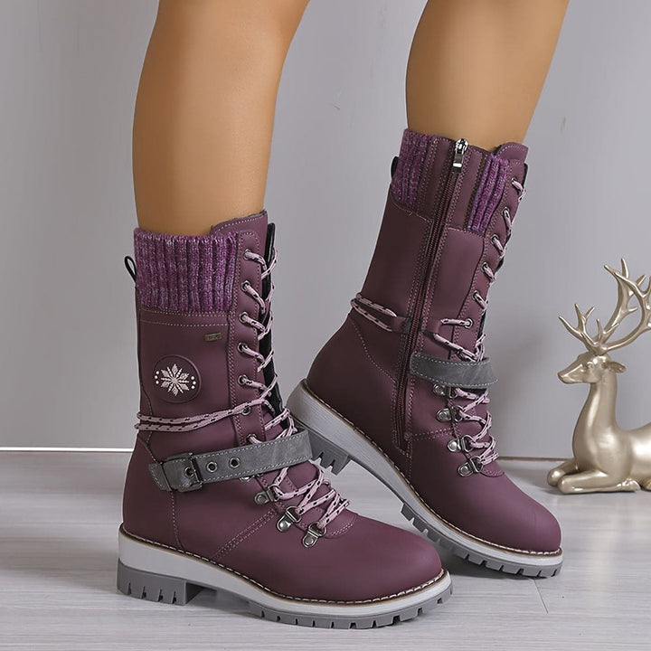 W&W Mode - Elegante Gestrickte Thermo-Stiefel