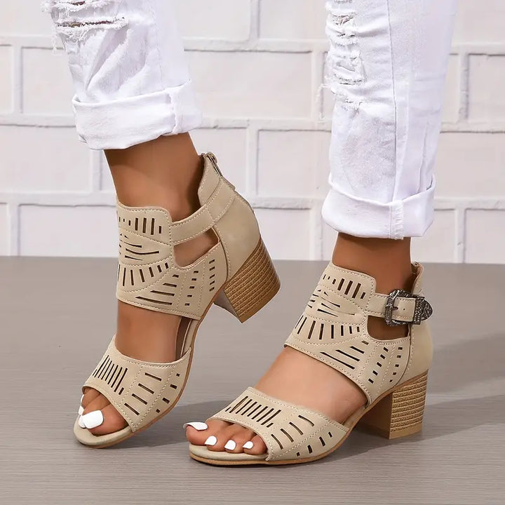 W&W Mode | Damen Sandalen Mit Klobigen Absätzen