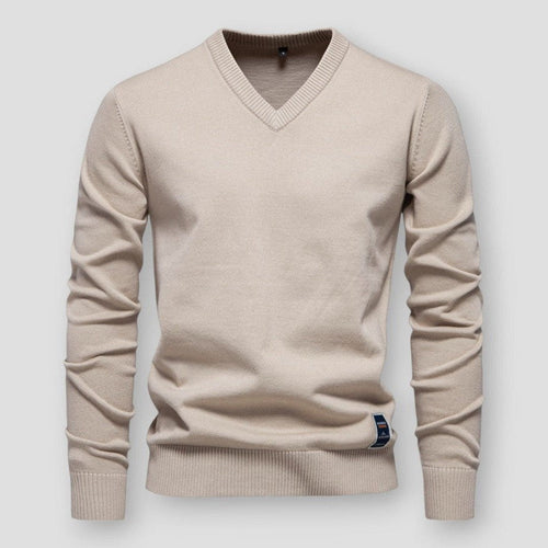 W&W Mode | Bequemer Herbstpullover mit V-Ausschnitt für Herren