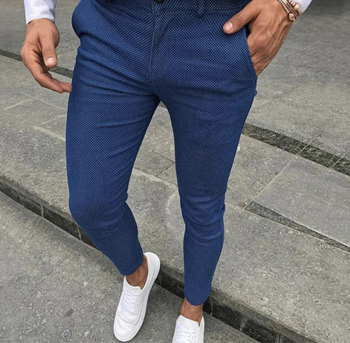 W&W Mode | Herren Chino Hose Blau Stoffhose