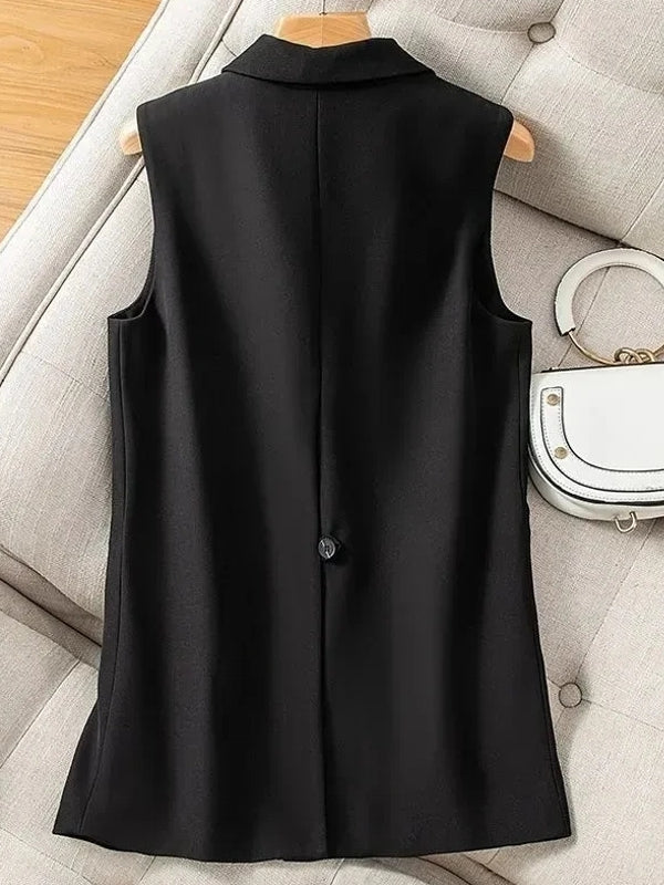 W&W Mode | Damen Weste Jacke Ärmellose Blazer