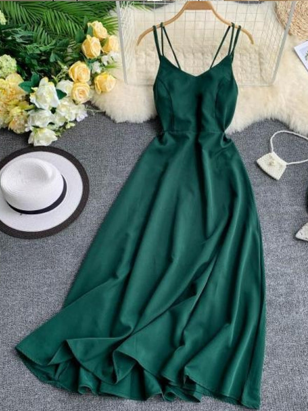 W&W Mode | Smaragdgrünes Maxi Kleid Baumwollspitze Trägerlos Lang Frauen Sexy Kleid